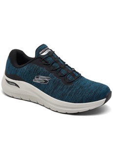 Skechers Men's Arch Fit 2.0 - Upperhand Slip-on Casual Sneakers from Finish Line - Teal, Black