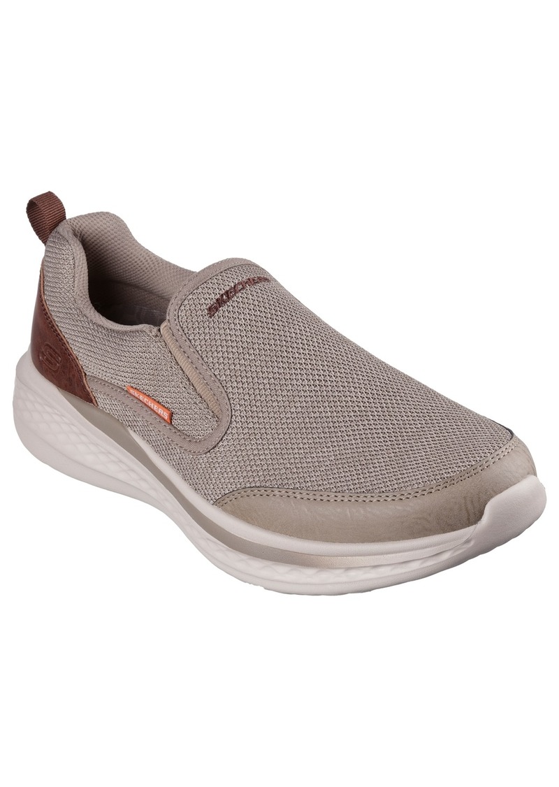 Skechers Men's Relaxed Fit: Slade - Lucan Laceless Slip-On Casual Sneakers - Khaki