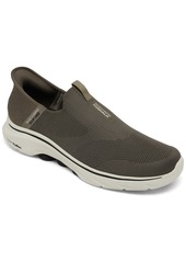Skechers Men's Slip-ins: Go Walk 7 - Easy On 2 Memory Foam Walking Sneakers from Finish Line - Olive Brown