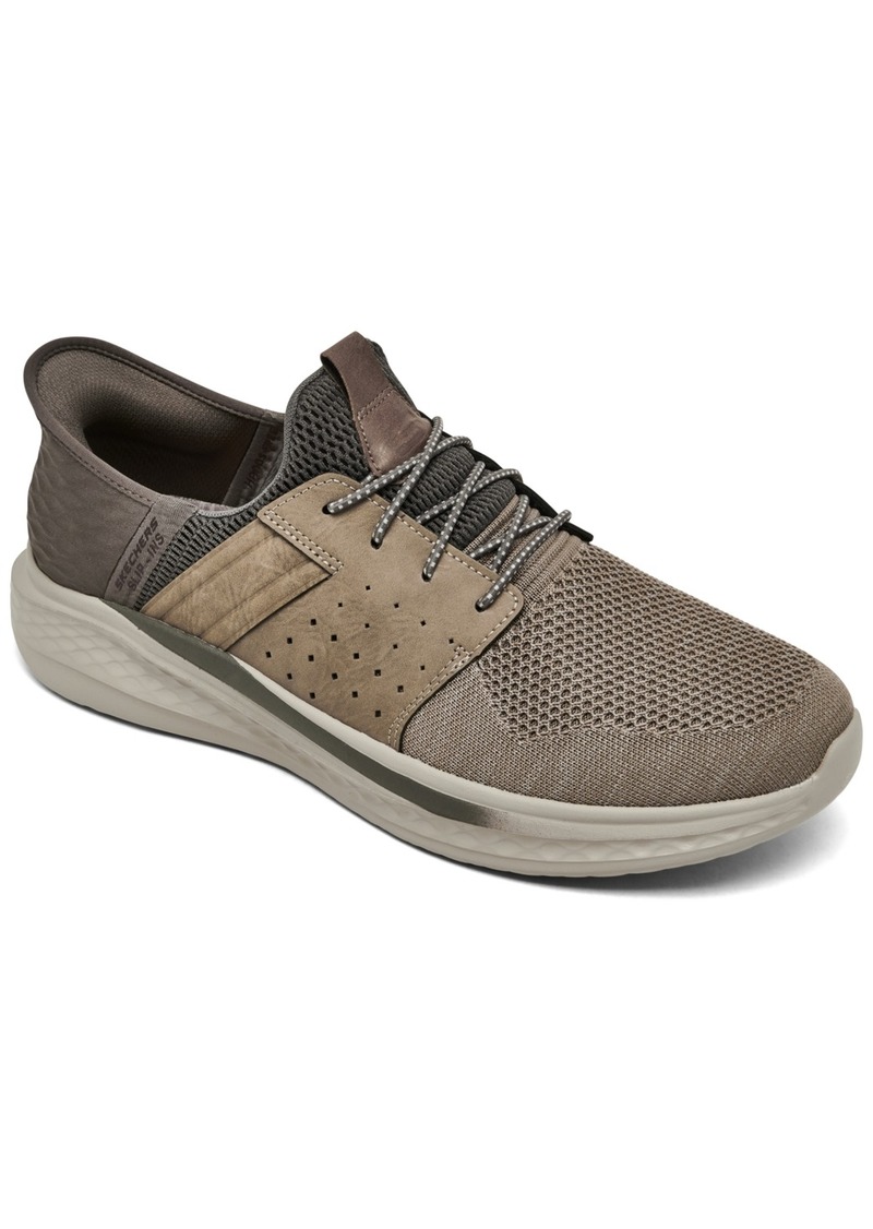 Skechers Men's Slip-Ins Relaxed Fit- Slade - Ocon Slip-On Memory Foam Casual Sneakers from Finish Line - Taupe