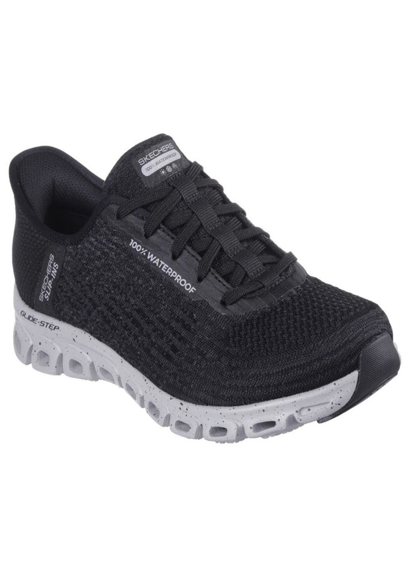 Skechers Sport Women's Women's Waterproof Glide Step Rainy Day Sneaker Black/Grey=BKGY