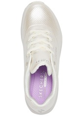 Skechers Street Women's Uno - Pearl Princess Casual Sneakers from Finish Line - White Pearlized/White Pea
