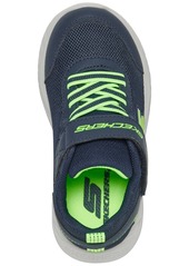 Skechers Toddler Boys Nitro Print - Rowzer Fastening Strap Casual Sneakers from Finish Line - Navy, Lime
