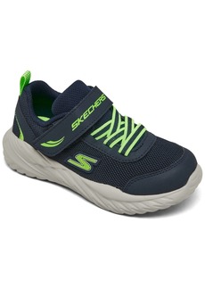 Skechers Toddler Boys Nitro Print - Rowzer Fastening Strap Casual Sneakers from Finish Line - Navy, Lime