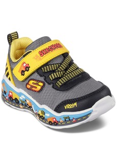 Skechers Toddler Boys Play Scene Adjustable Strap Casual Sneakers from Finish Line - Black, Yellow