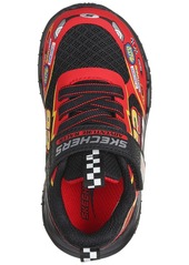 Skechers Toddler Boys Skech Tracks Fastening Strap Casual Sneakers from Finish Line - Black, Red