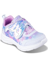 Skechers Toddler Girls Slip-Ins- Glimmer Kicks' - Fairy Chaser Adjustable Strap Casual Sneakers from Finish Line - Light Blue, Lavender