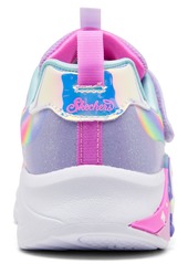 Skechers Toddler Girls S-Lights: Unicorn Chaser Light-Up Fastening Strap Casual Sneakers from Finish Line - Lavender