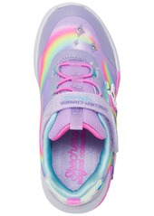 Skechers Toddler Girls S-Lights: Unicorn Chaser Light-Up Fastening Strap Casual Sneakers from Finish Line - Lavender