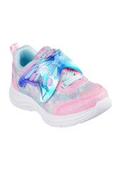 Skechers Toddler Girls Slip-Ins- Glimmer Kicks' - Fairy Chaser Adjustable Strap Casual Sneakers from Finish Line - Light Blue, Lavender