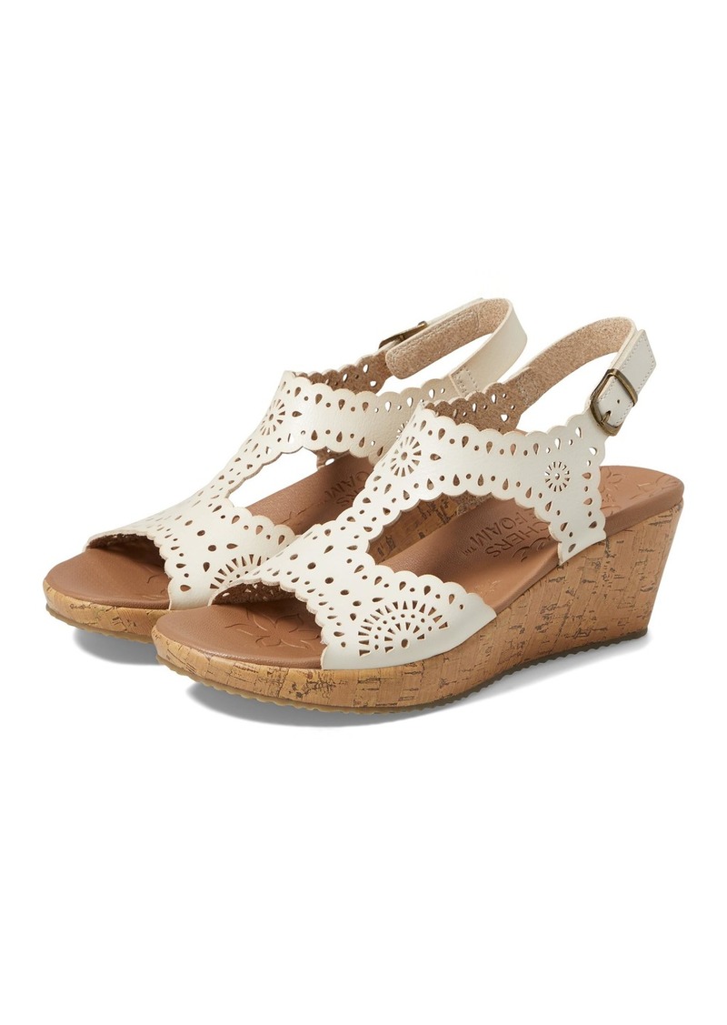 Skechers Women's Beverlee-Easy to Adore Wedge Sandal Off White