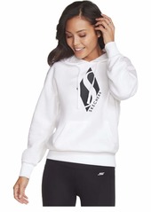 Skechers Women's Diamond Logo Pullover Hoodie Sweatshirt  L