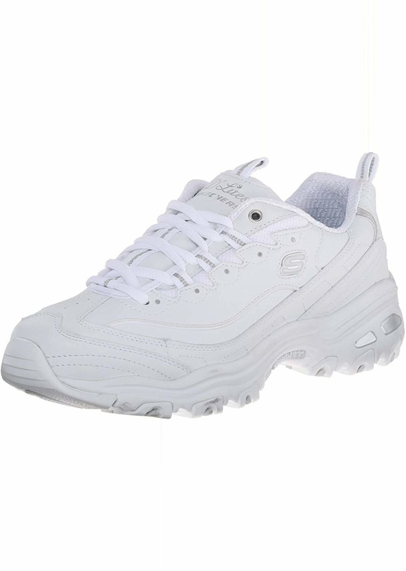 Skechers womens D'lites Fresh Start Wide Fashion Sneaker White  US