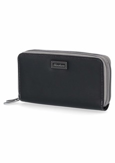 Skechers Women's Double Zipper RFID Clutch Travel Accessory-Bi-Fold Wallet