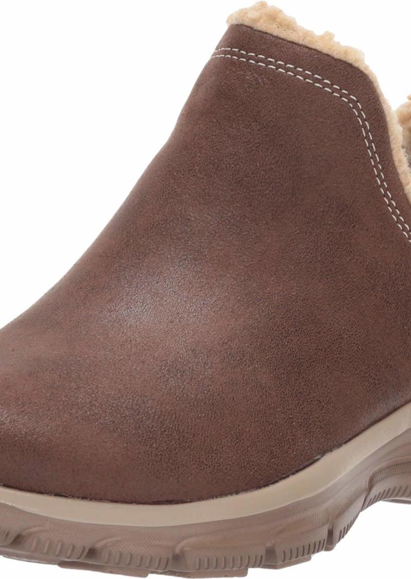 Skechers Women's Easy Going-Buried-Scooped Collar Bootie with Faux Fur Trim Ankle Boot   M US