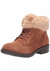 Skechers Women's ELM - Shot Lace Up Boot with Faux Fur Collar Boot   M US