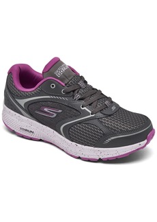Skechers Women's Go run Consistent Dynamic Energy Running Sneakers from Finish Line - CHARCOAL/PURPLE