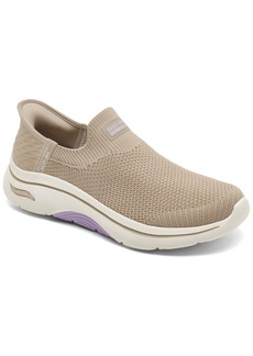 Skechers Women's Go Walk Arch Fit 2.0 - Val Walking Sneakers from Finish Line - Taupe/Lavender