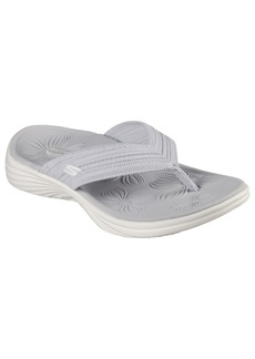 Skechers Women's Go Walk Arch Fit Radiance - Lure Thong Sandals from Finish Line - Gray