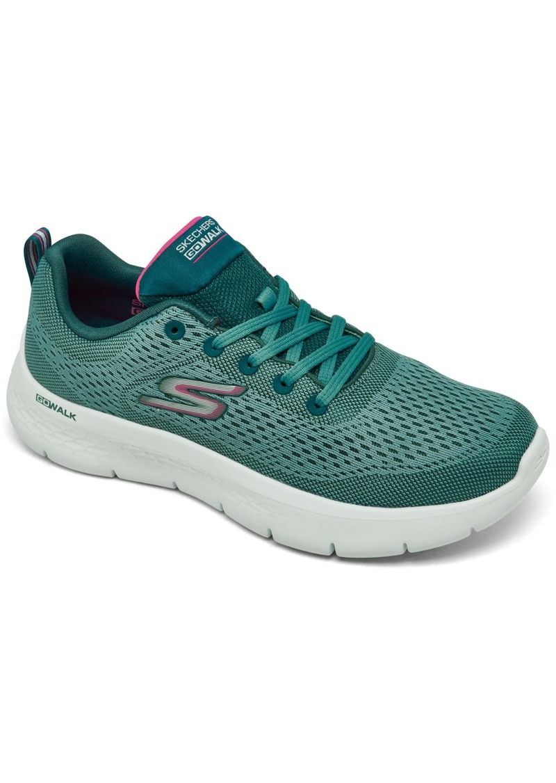 Skechers Women's Go Walk Flex - Kali Walking Sneakers from Finish Line - Teal/Hot Pink