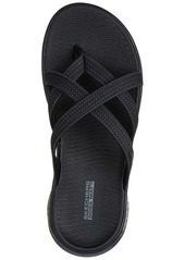 Skechers Women's Go Walk Flex Flip-Flop Slide Sandals from Finish Line - Black