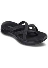 Skechers Women's Go Walk Flex Flip-Flop Slide Sandals from Finish Line - Black