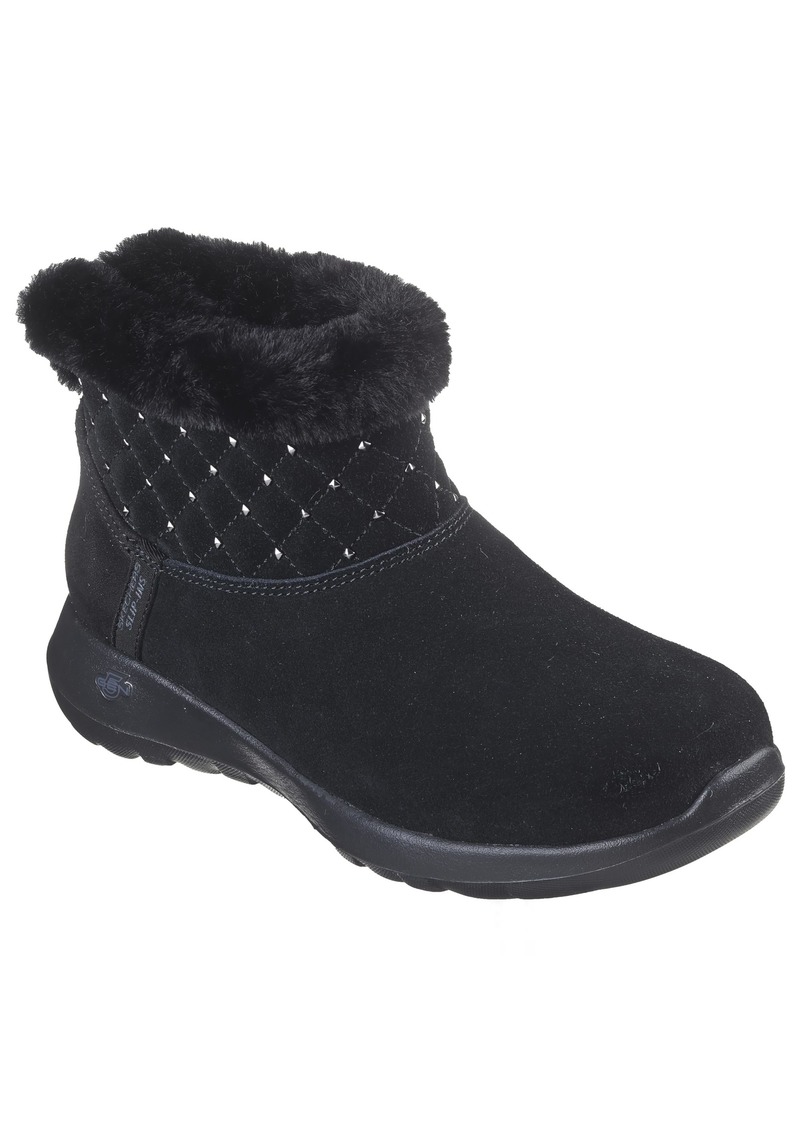 Skechers Women's Hands Free Slip-Ins On-The-Go Joy-Cozy Shimmer Ankle Boot