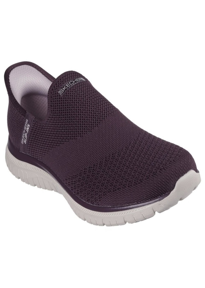 Skechers Women's Hands Free Slip-Ins Virtue-Sleek Sneaker Wine=Wine