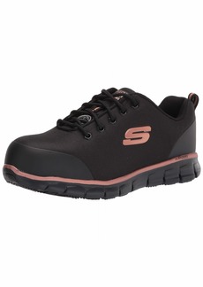 Skechers Women's Lace up Athletic Safety Toe Industrial Shoe