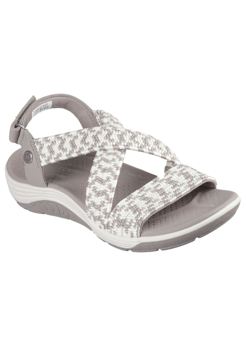 SKECHERS Women's Martha Stewart Reggae Cup-Coastal Trail Flat Sandal