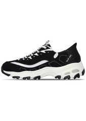 Skechers Women's Slip-Ins- D'Lites - New Classic Casual Sneakers from Finish Line - Black, White