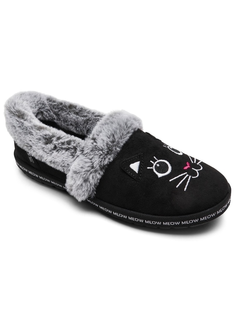 Skechers Women's Slip-ins: Bobs Too Cozy - Meow Pj's Casual Comfort Slippers from Finish Line - Black