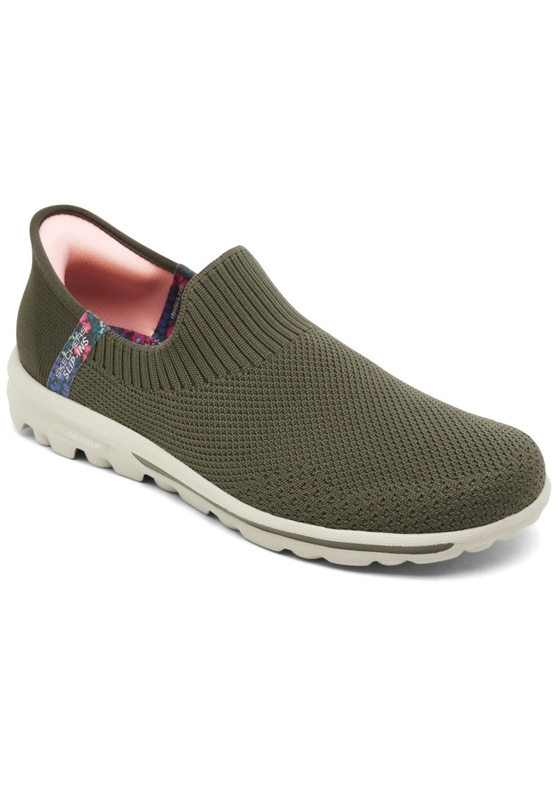 Skechers Women's Slip-ins: Go Walk Travel - Tahiti Sunset Walking Sneakers from Finish Line - Olive