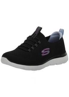 Skechers Women's Summits-Top Player Sneaker Black/Multi=BKMT