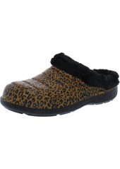 Skechers Snow Leopard Womens Animal Print Slip On Clogs