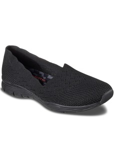 Skechers Wide Seager - Stat Slip-On Wide Width Casual Sneakers from Finish Line - Black