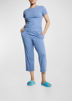 skin Cropped Cotton Tee and Pants Set