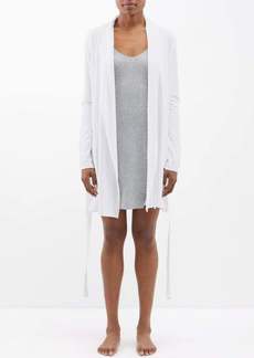 Skin - Belted Organic Pima-cotton Wrap Robe - Womens - White