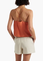 Skin - Ravena cotton and silk-blend voile camisole - Orange - XS