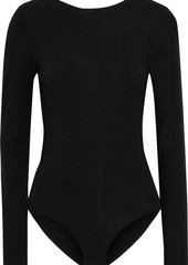 Skin Woman Olwyn Stretch Organic Pima Cotton-jersey Bodysuit Black