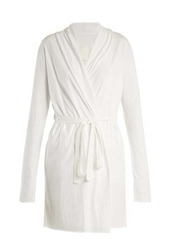 Skin Wraparound cotton-jersey robe