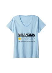 Womens Melanoma Awareness Very Bad Would Not Recommend Skin Cancer V-Neck T-Shirt