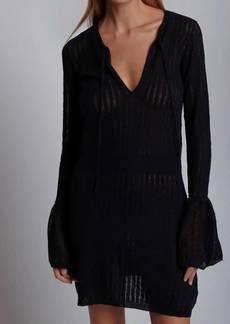 skin Zanna Short Knit Dress In Black