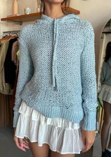Sky Andrea Cropped Sweater In Blue