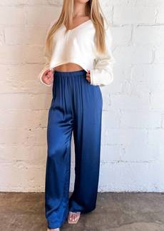 Sky Silky Party Pants In Navy