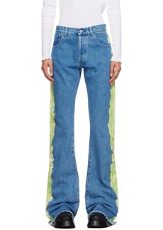 Sky High Farm Workwear Blue Painted Jeans