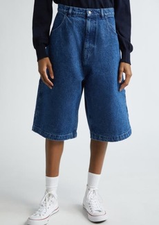 Sky High Farm Workwear Gender Inclusive Perennial Logo Oversize Denim Utility Shorts