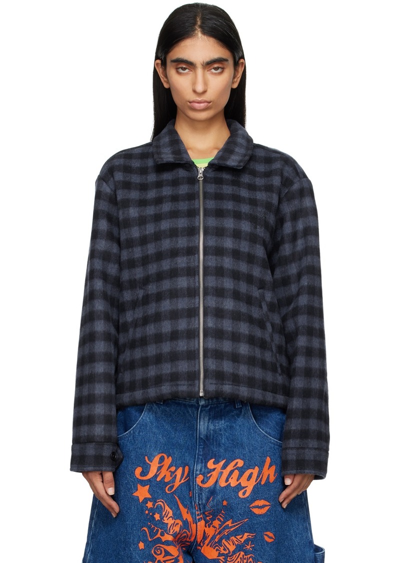 Sky High Farm Workwear Navy Wool Zip Jacket