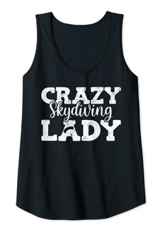 Womens Skydiver Crazy Skydiving Lady Skydive Tank Top