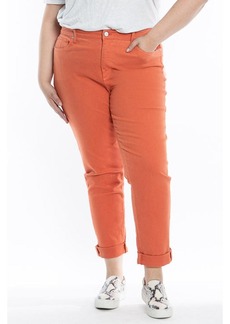 Slink Jeans Women's Color Boyfriend Pants - Rust